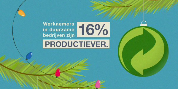 Werknemers in duurzame bedrijven zijn 16% productiever.