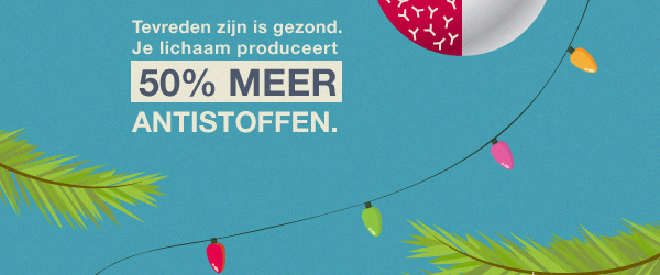 Tevreden zijn is gezond. Je lichaam produceert 50% meer antistoffen.